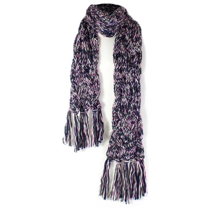 Arctic Amethyst Cable Knit Scarf