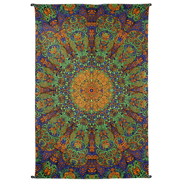 Kaleidoscopic Sunburst 3D Tapestry