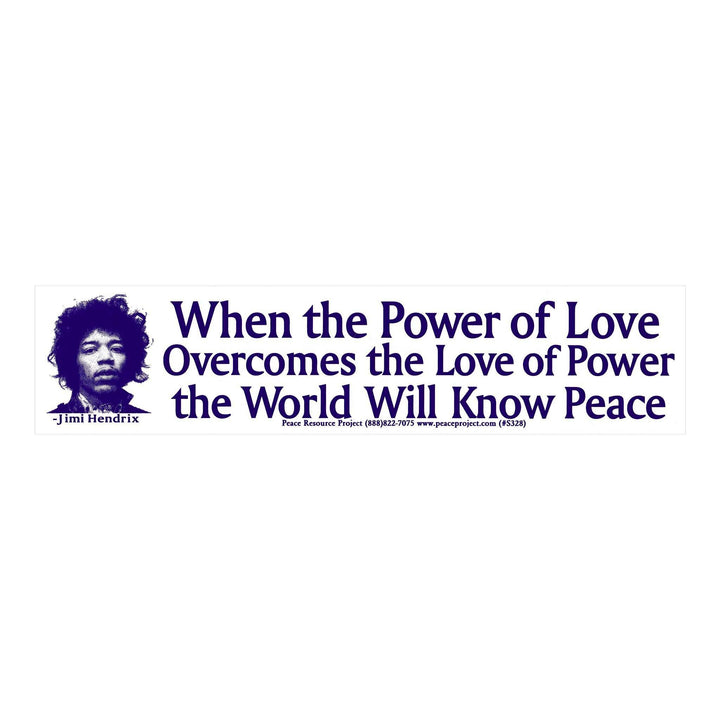 Jimi Hendrix Power of Love Bumper Sticker