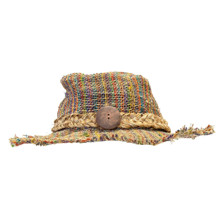Rainbow Woven Hemp Hat