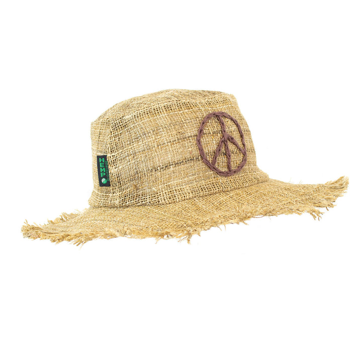 Hippie Peace Raw Edge Hemp Hat