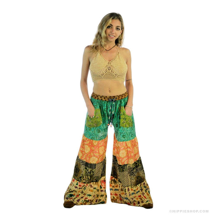 Far Out Flare Patchwork  Pants
