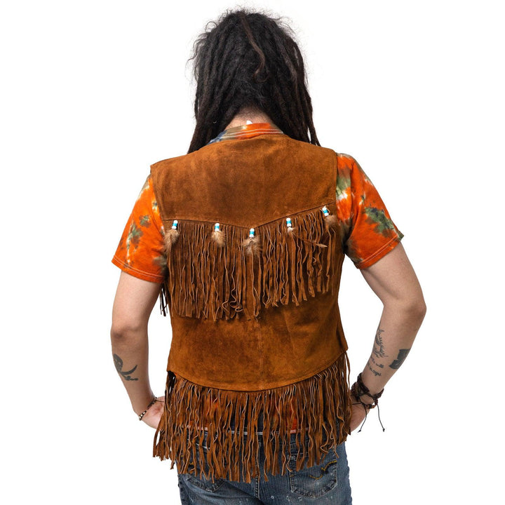 Hippie Leather Fringe Vest