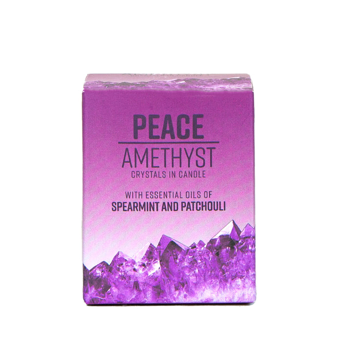 Amethyst Stone Energy Soy Candle - Peace