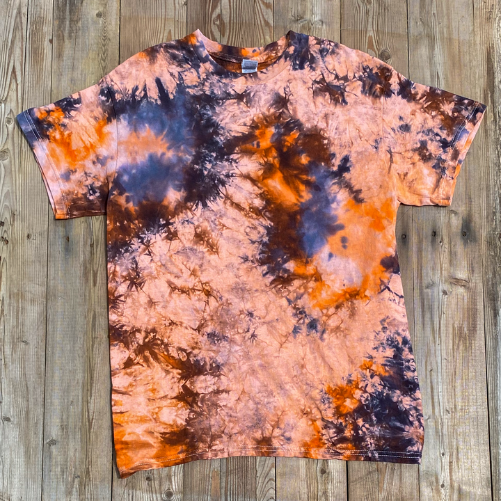Coral Dye Fusion Tie Dye T Shirt