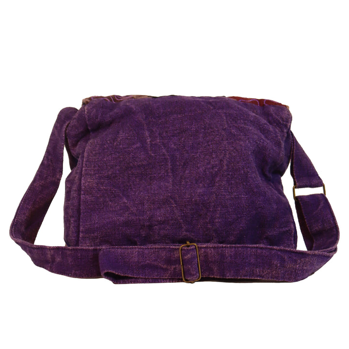Purple Haze Embroidered Crossbody Bag Back