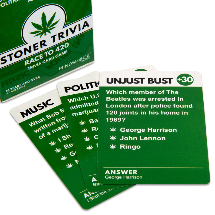 Stoner Trivia Race to 420 Card Game