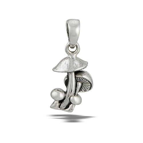 Sterling Silver Mushroom Cluster Necklace