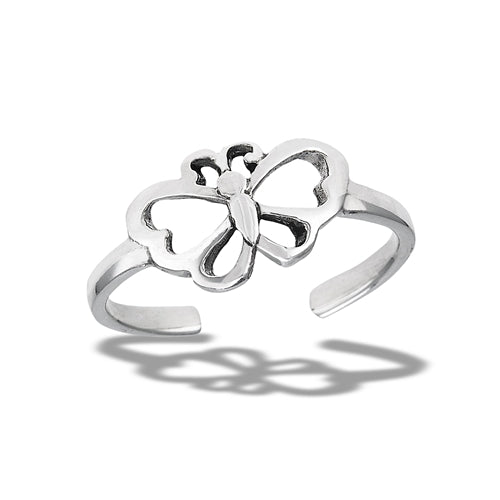 Sterling Silver Delicate Butterfly Toe Ring