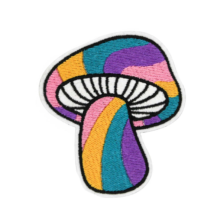Psychedelic Rainbow Mushroom Patch