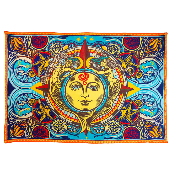 Mermaind Sun Moon Tapestry