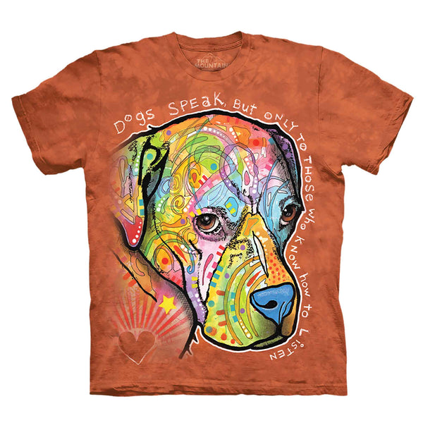 Dean Russo Dogs Speak Tie Dye T Shirt