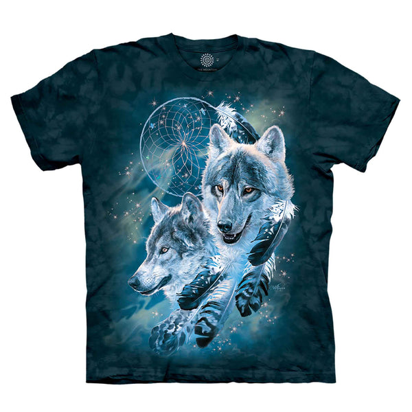 Dreamcatcher Wolf Collage Tie Dye T Shirt