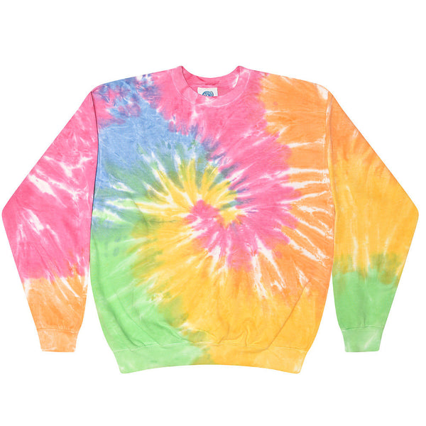 Rainbow Cloud Crew Neck Tie Dye Sweatshirt