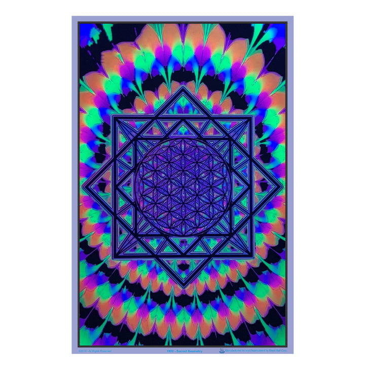 Sacred Geometry Blacklight Poster