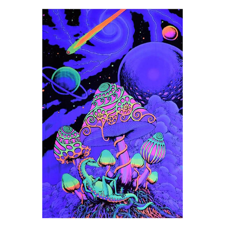 Cosmic Shroom Non-Flocked Blacklight Poster