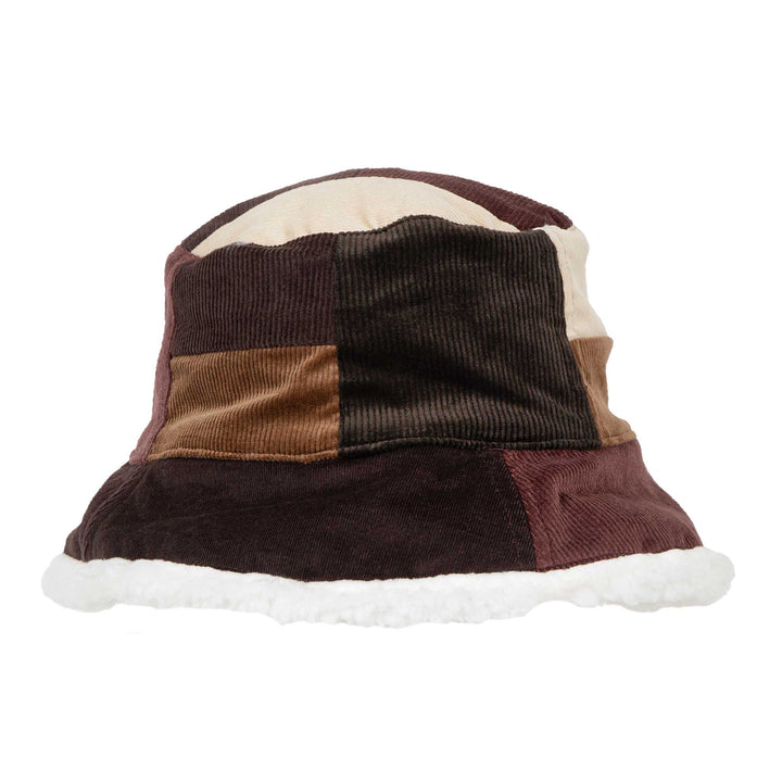 Patchwork Sherpa Fleece Bucket Hat