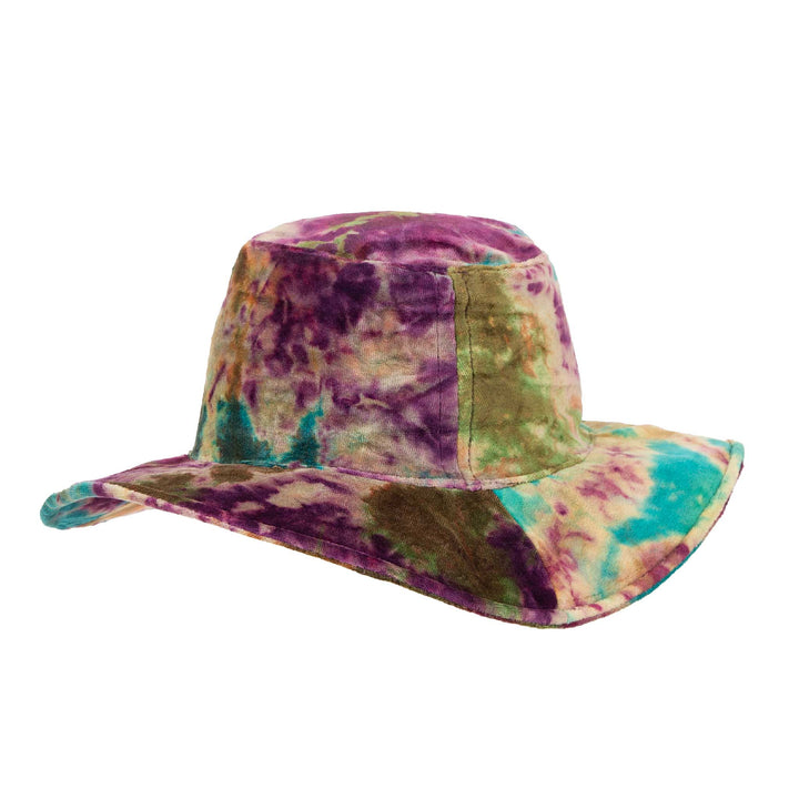 Tie Dye Velvet Floppy Hat