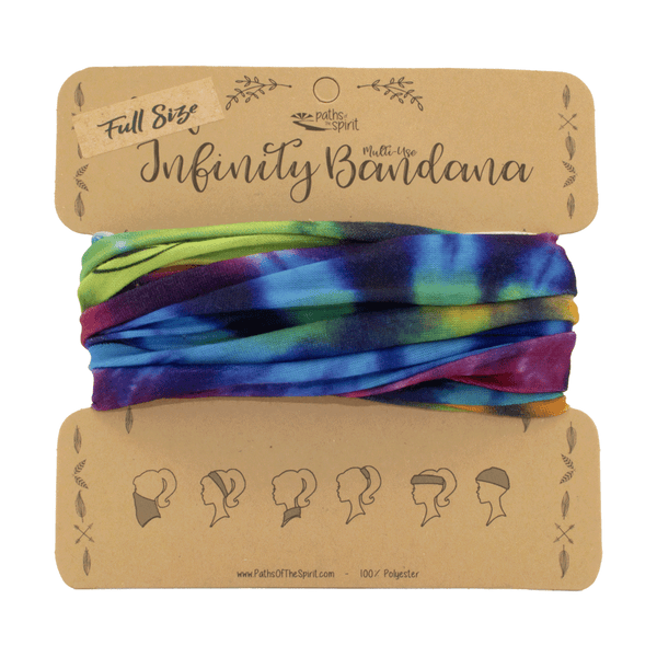 Dark Rainbow Tie Dye Headband