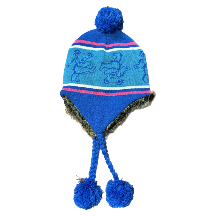 Grateful Dead Dancing Bears Blue Knit Hat
