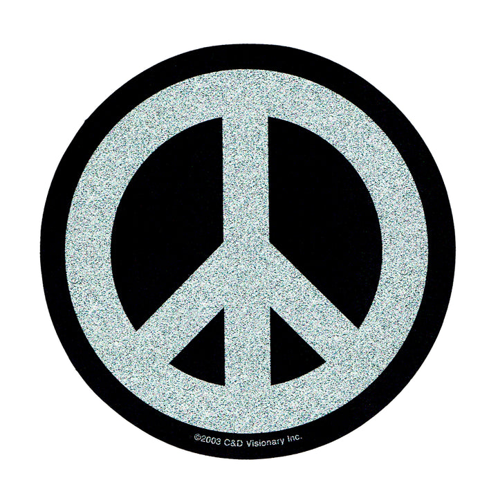 Glitter Peace Sign Sticker