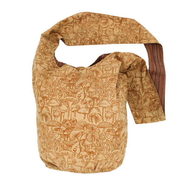 Mushroom Print Boho Shoulder Bag