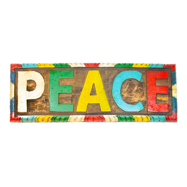 Peace Painted Wooden Wall Art