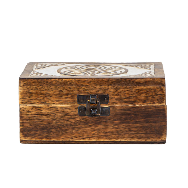 Flower of Life Carved Wooden Box