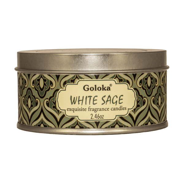 Goloka White Sage Travel Tin Candle