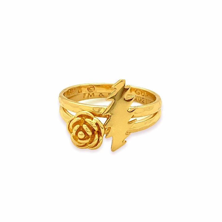 Grateful Dead Crazy Fingers Stacking Rings | Gold - Hippie Shop