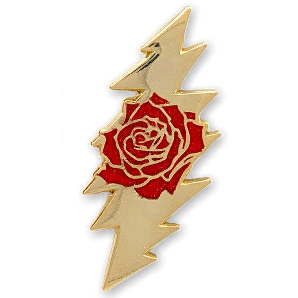 Grateful Dead Rose & Bolt Logo Pin | Gold - Hippie Shop
