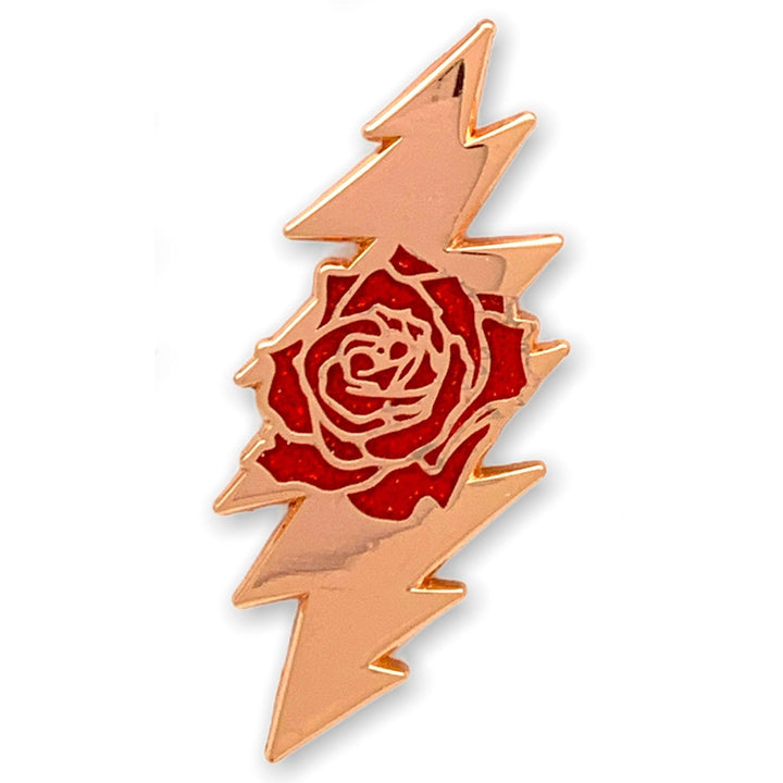 Grateful Dead Rose & Bolt Logo Pin | Rose Gold - Hippie Shop