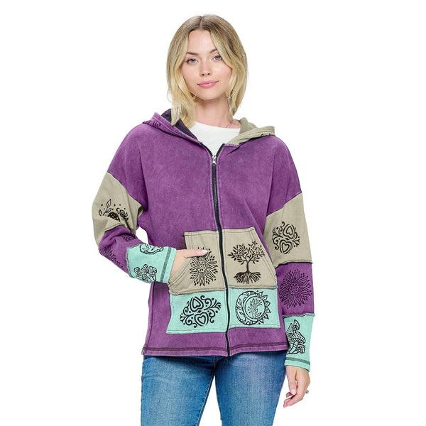 Hippie Paisley Men's Zip Up Hoodie