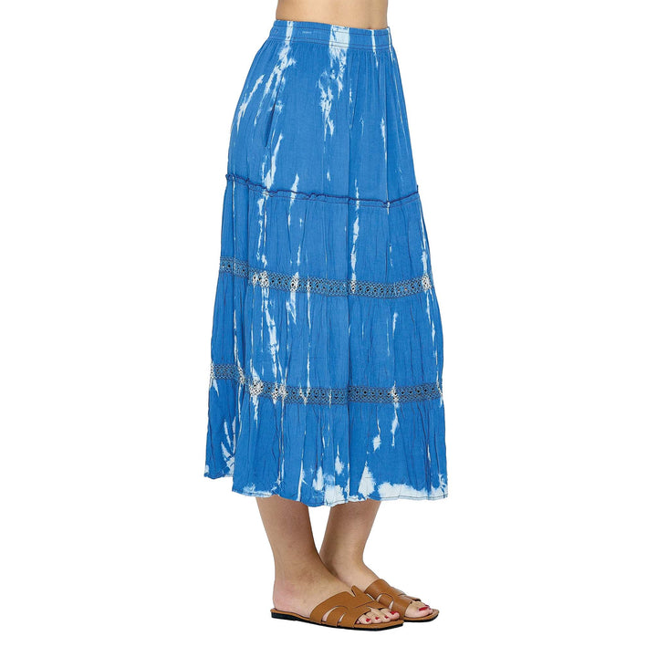 Lace Trim Tie Dye Skirt side