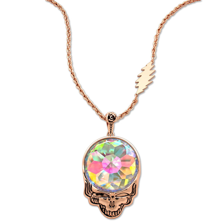Grateful Dead Steal Your Prism Necklace | Rose Gold - Hippie Shop