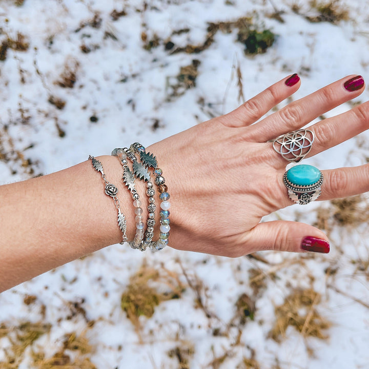 Grateful Dead Winterland Bracelet Set | Silver - Hippie Shop
