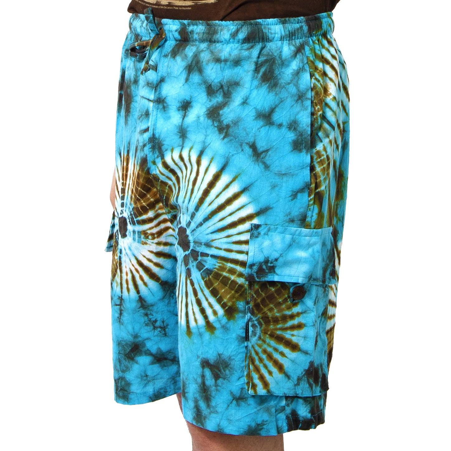 Summertime Blues Tie Dye Cargo Shorts – Hippie Shop
