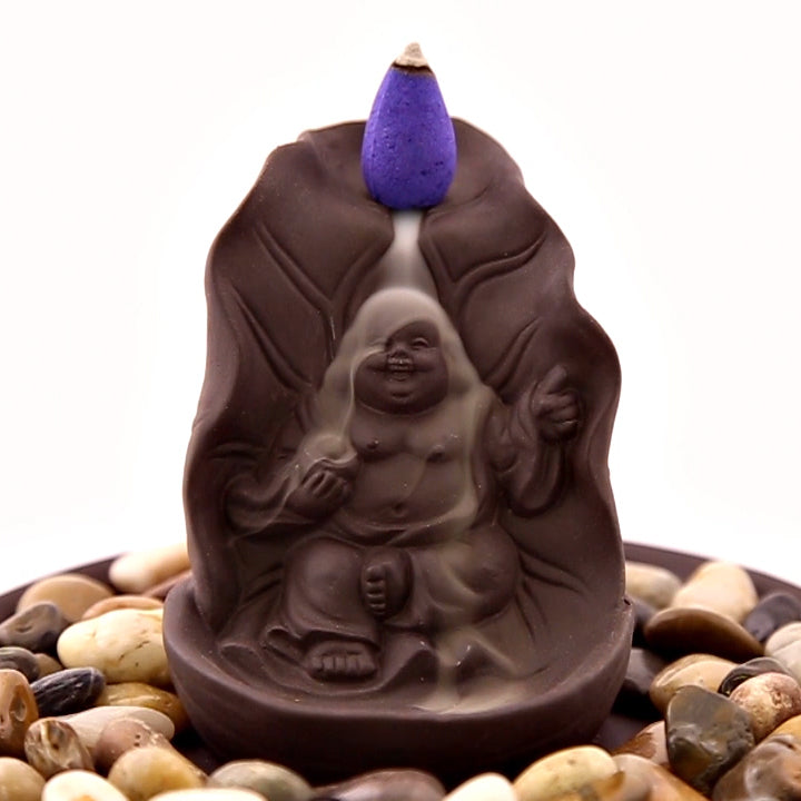Happy Buddha Backflow Incense Burner