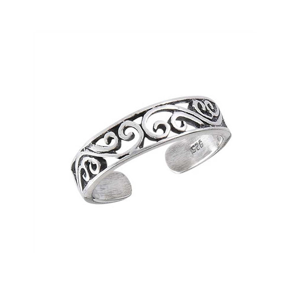 Curly Q Sterling Silver Toe Ring