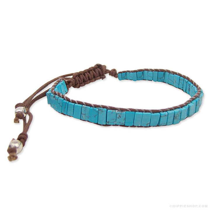 Turquoise Pull String Bracelet