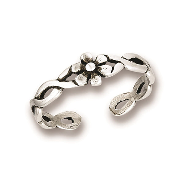 Flower Weave Sterling Silver Toe Ring
