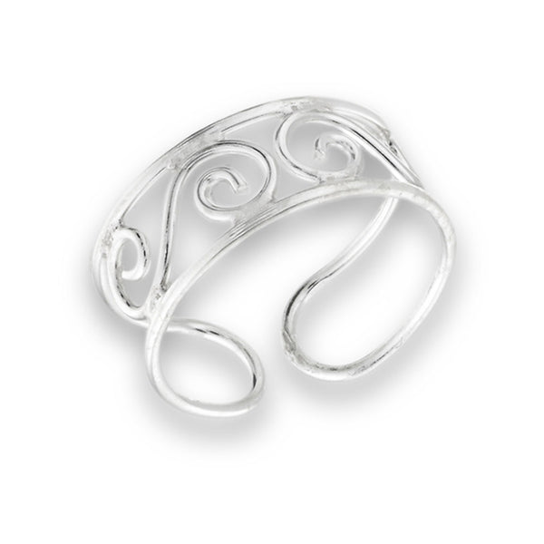 Scroll Sterling Silver Toe Ring