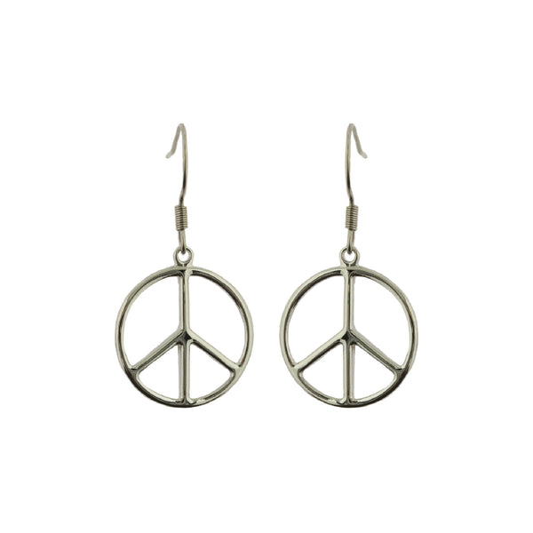 Peace Sign Dangle Earrings