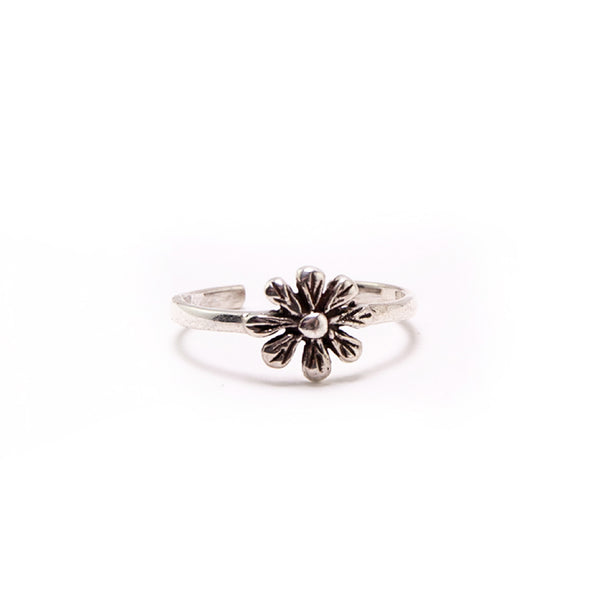 Daisy Flower Sterling Silver Toe Ring