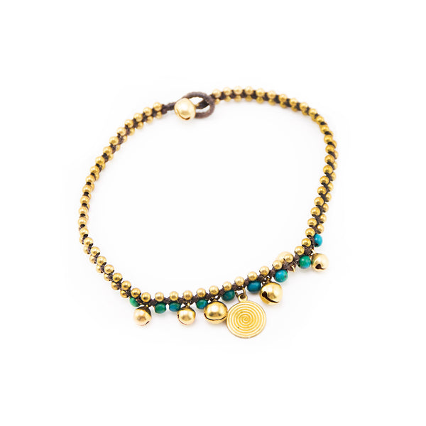 Bead and Bell Anklet