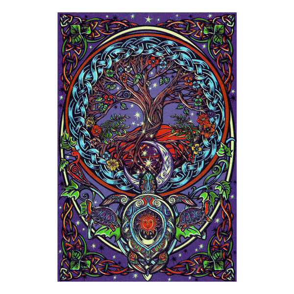 Tree of Life Tortoise 3D Tapestry