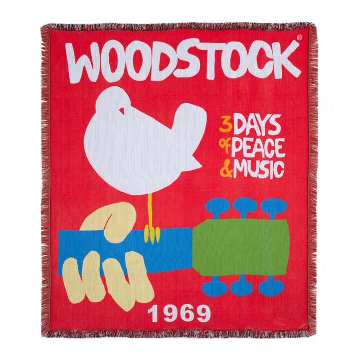 Woodstock Classic Poster Woven Blanket