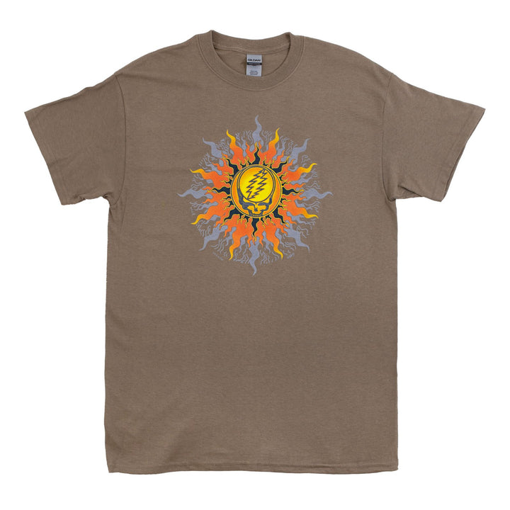 Grateful Dead Steal Your Face Sun T Shirt - Brown