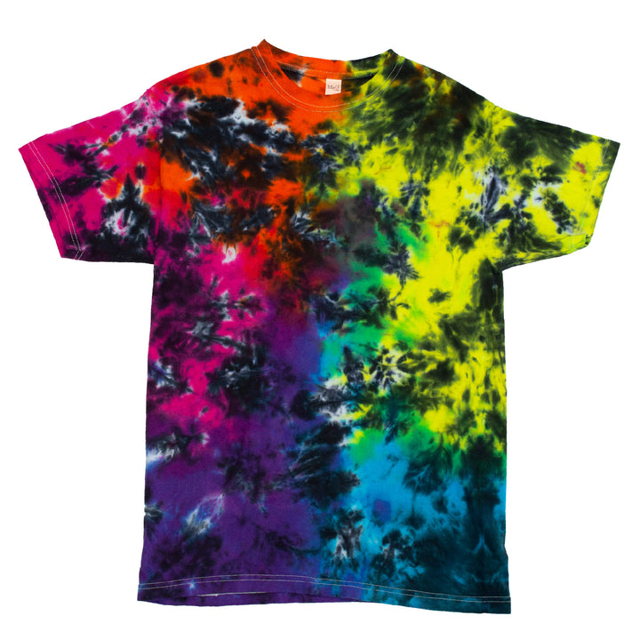 Black Rainbow Splat Tie Dye T Shirt
