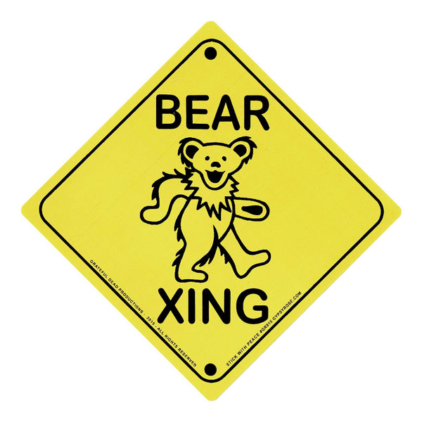 Grateful Dead Bear Xing Bumper Sticker